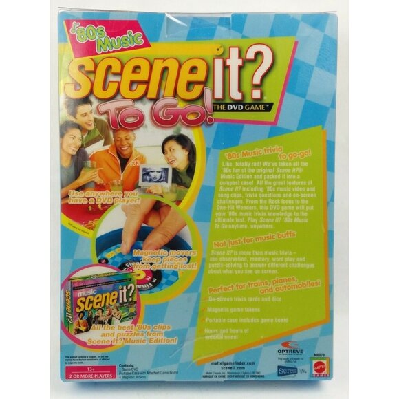 Scene It To Go 80s DVD Game Music Edition Travel Magnetic Movers - Picture 2 of 8